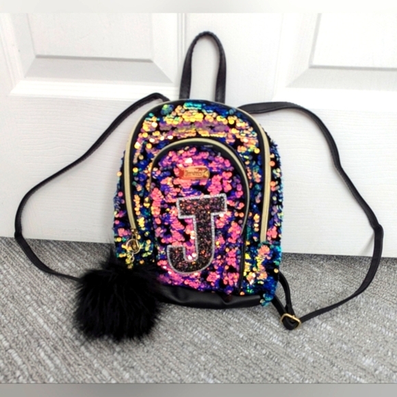 Justice Kids Sequins 10" Backpack/Purse/Bag - Letter J - Picture 6 of 11
